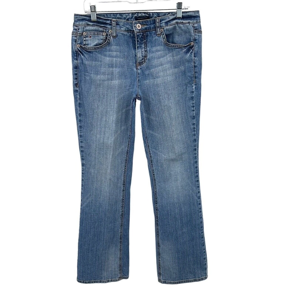 Tommy Hilfiger American Hope Womens 10 Bootcut Jeans Medium Wash Classic Rise